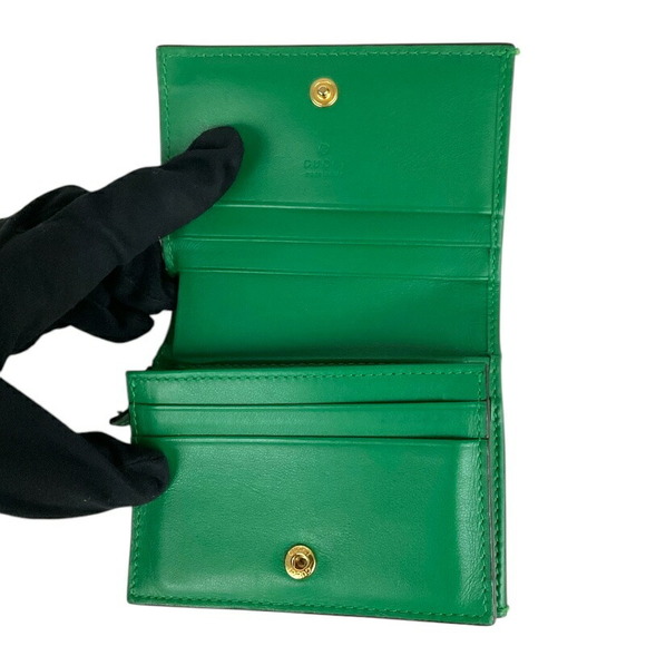 Gucci GG Matelassé Leather Bifold Wallet Green - Picture 6 of 8